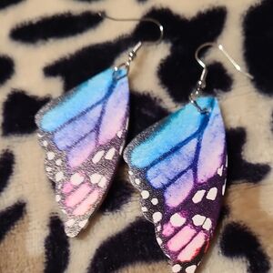 - Colorful Butterfly Wing Earrings